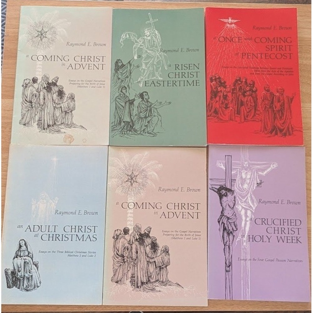 Raymond E Brown 6 Book‎ Lot Liturgical Press Advent Christmas Easter Pentecost